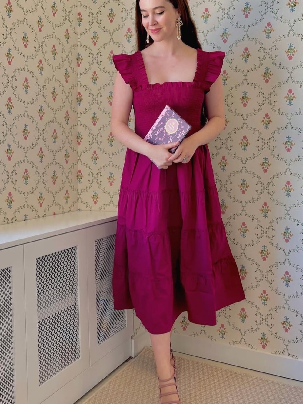 Hill House | Dress | The Ellie Nap Dress in Burgundy Poplin